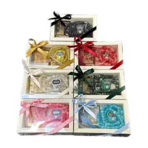 Geschenkset mit kleinem Koran, Perlen-Tasbih und digitaler Tasbih