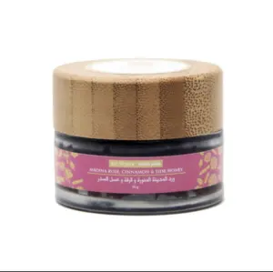 Madina, rose, kanel og sidr honning lip scrub 20g
