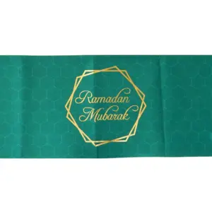 Ramadan Mubarak Bordslöpare - Grön & Guld