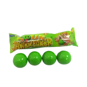 Surt Æble Jawbreaker Tyggegummi, ZED Candy 33 g